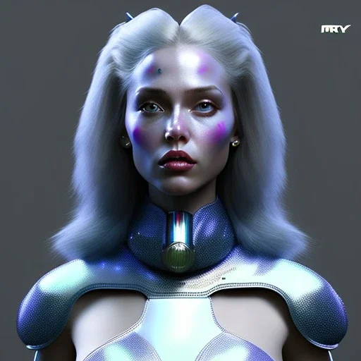 woman, british, blue, heavily made up face, decorative feathers, retro futuristic, latex coat, soft color, highly detailed, art stations, concept art, smooth, unreal engine 5, god rays, ray tracing, RTX, lumen lighting, ultra detail, volumetric lighting, 3d, finely drawn, high definition, high resolution.