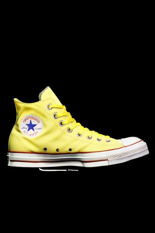 A yellow converse sneaker