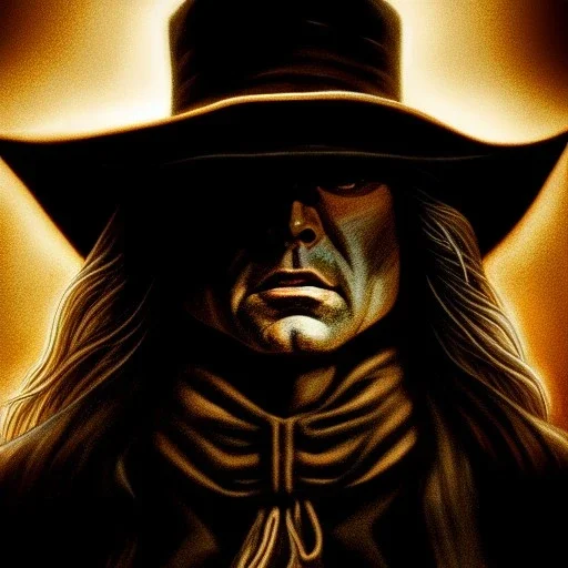 ultra detailed fullbody portrait of The Saint of Killers, extremely detailed digital painting, extremely detailed face,crystal clear eyes, in the style of Ken Kelley robert e howard and pablo oliveira and Keith Parkinson , mystical colors, perfectly centered image, perfect composition, rim light, beautiful lighting,8k, stunning scene, raytracing