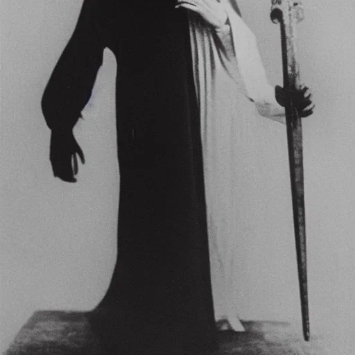 Russian Orthodox nosferatu with long arms and a robe made a human skin