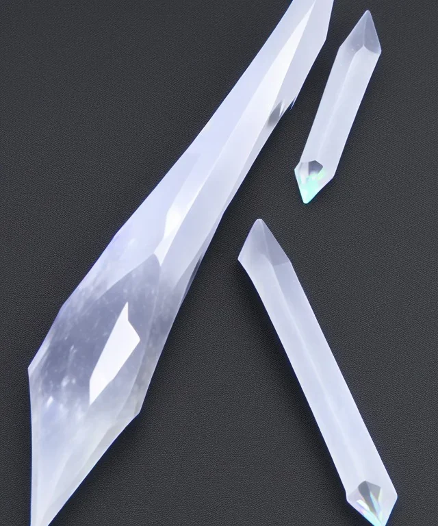 healing white quartz crystal dagger shape