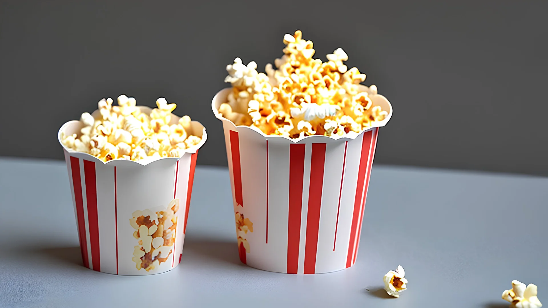 popcorn in disposable paper cup