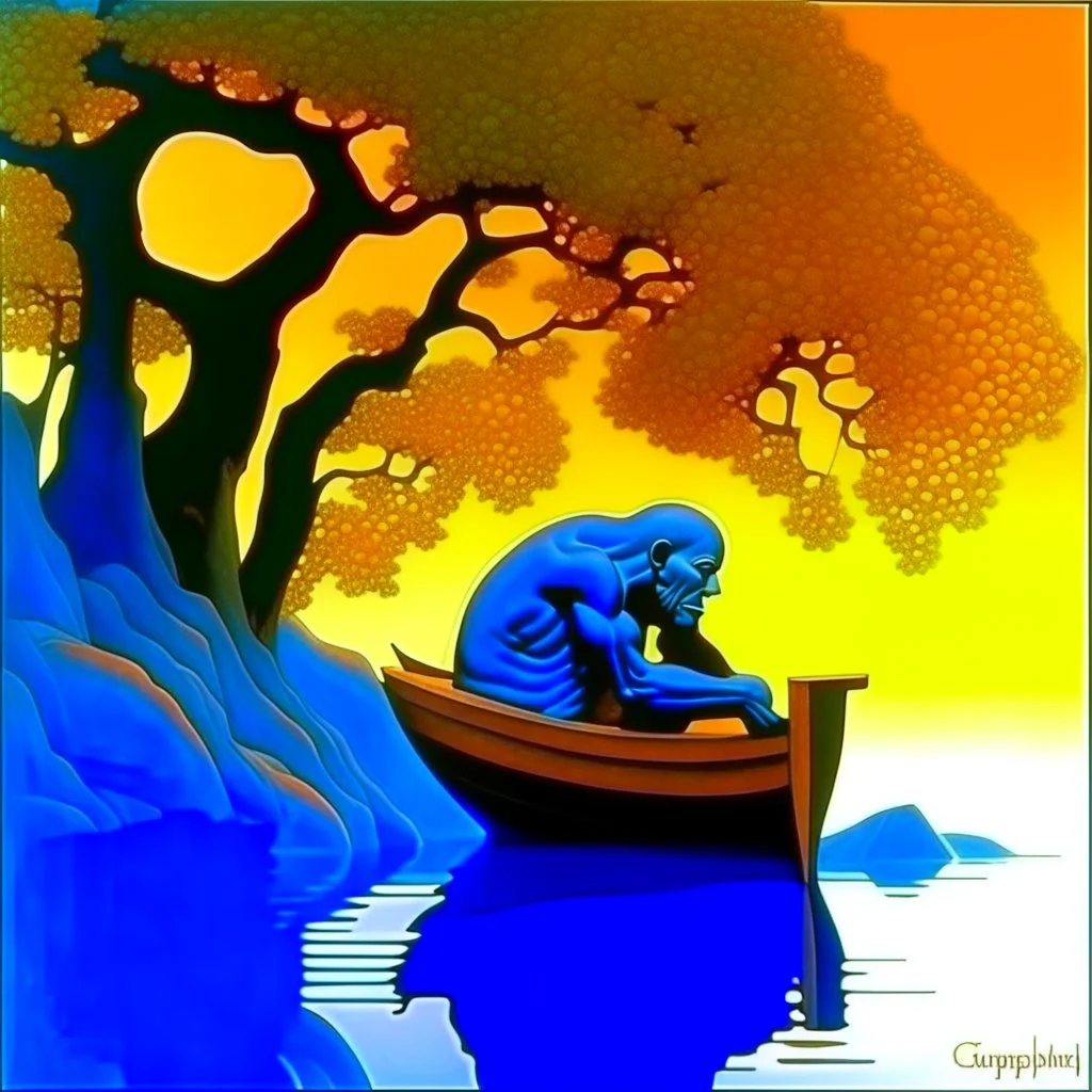 old boat Maxfield Parrish