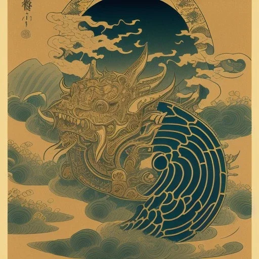  brand logo, Ukiyo-e japanese art