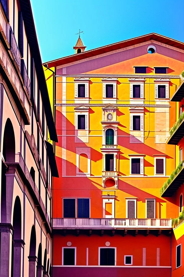 Italian views and architecture. Abstract image related to learning.