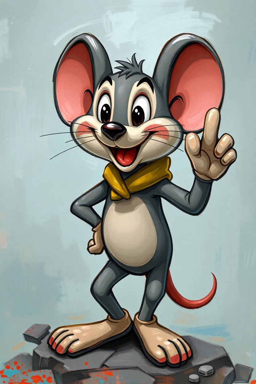 Mighty Mouse cartoon character Bosch painti