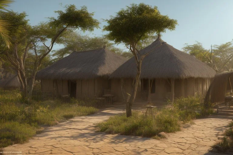 villaggio africano sole felicità