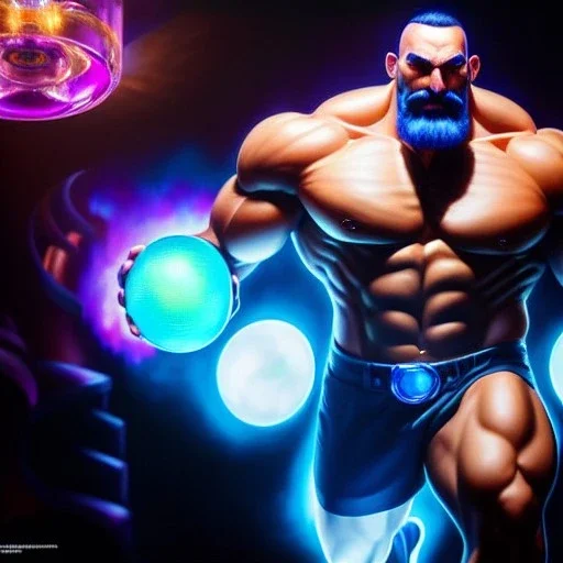 Ultra detailed fullbody Portrait in oil on canvas of League of Legends Braum,extremely detailed digital painting, extremely detailed face, crystal clear eyes, mystical colors ,perfectly centered image, perfect composition, rim light, beautiful lighting,masterpiece ,8k, stunning scene, raytracing, anatomically correct, in the style of Seung Eun Kim and Steve Jung and Simon Bisley and uncannyknack.