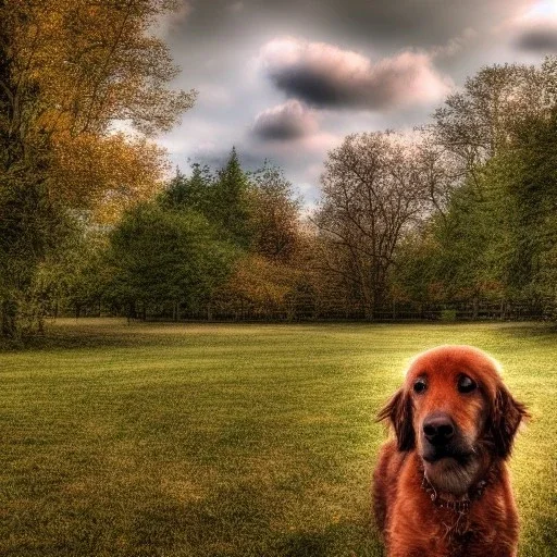 Portrait of a dog in sky HDR, UHD, 64K --v 4