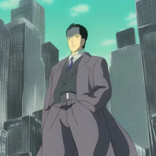 tall brutal man, cyberpunk, sin city style