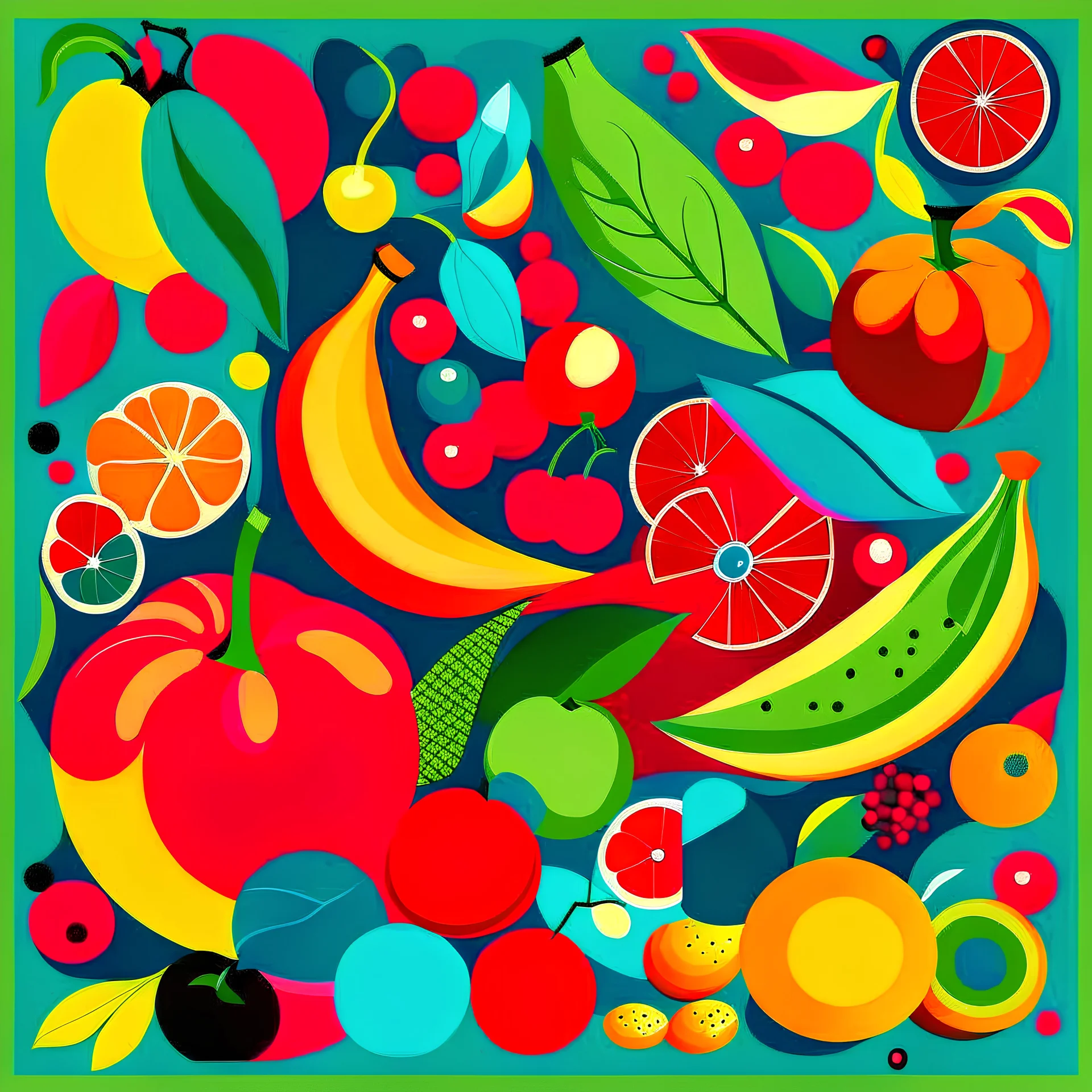 Abstract fruits