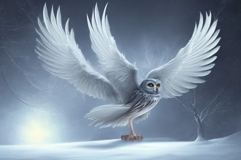 snow winged OWL