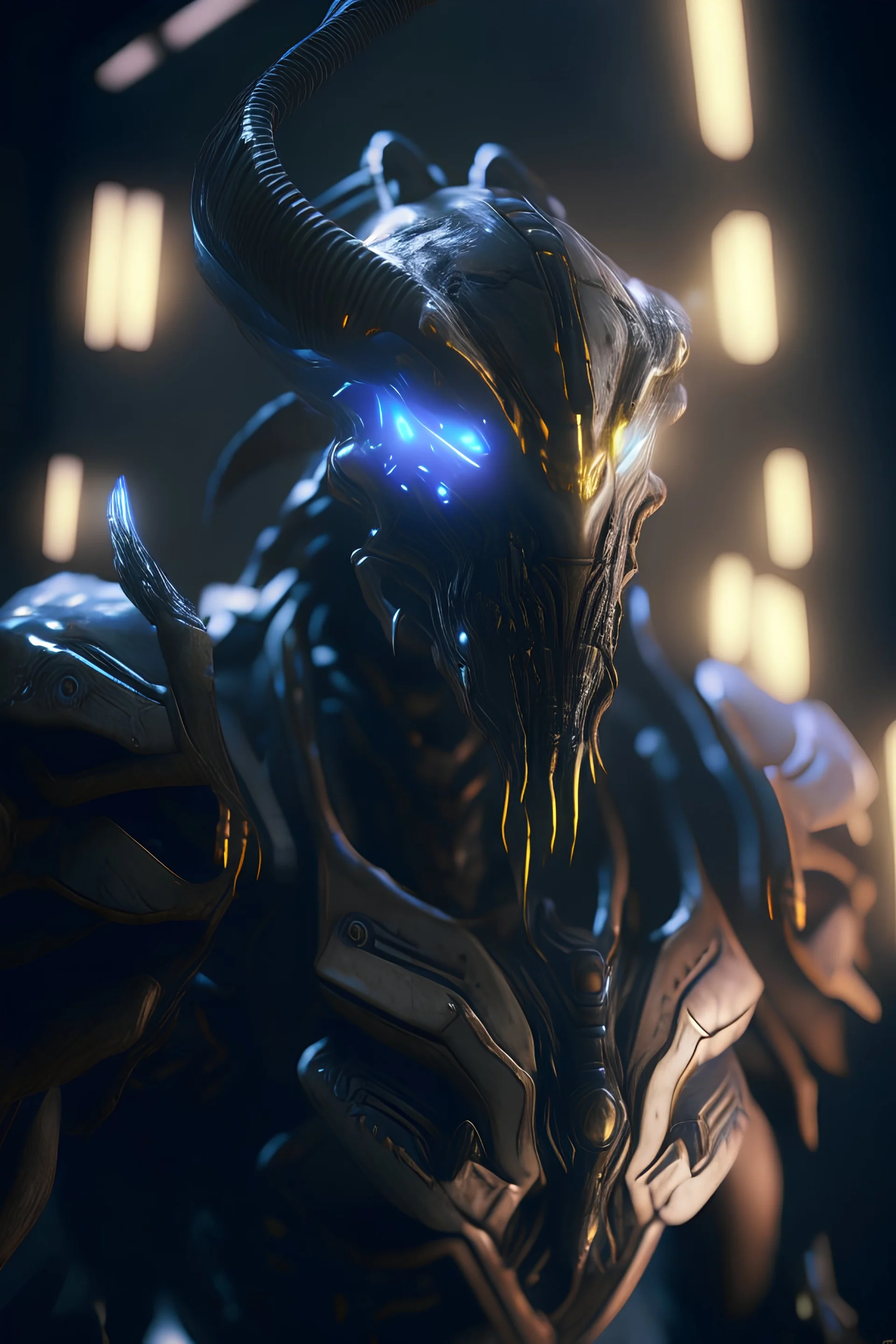Glandrill warrior alien , unreal engine 5, concept art, art station, god lights, ray tracing, RTX, lumen lighting, ultra detail, volumetric lighting, 3d