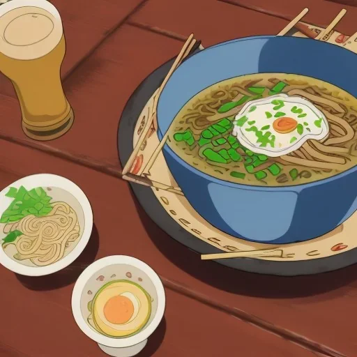 ramen with beer drink