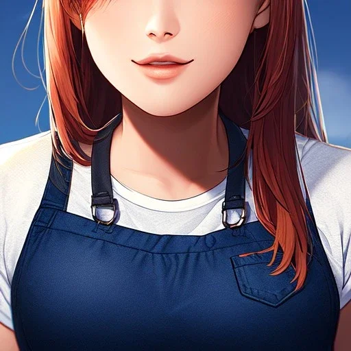 redhead woman, casual clotting, realistic, HD4k, watery cloud background, close up shot,