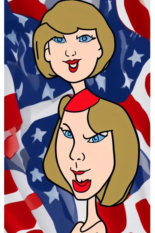 Taylor Swift as president of the US cartoony
