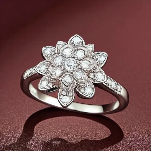 platinum and diamond floral art noveau ring, breathtaking, highly ornate, delicate, intricate, photorealistic, high fashion, fine jewellery, luxury, designer