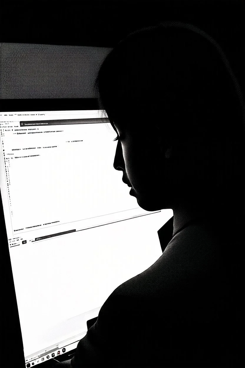 solana king liquidation flush shadow face in a dark room looking at computer oracle of delphi seeing the future in the style of surrealism black and white