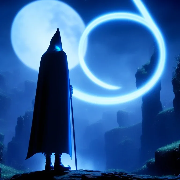 The Grim Reaper in Tron world, discussing the future of the universe, art by Magritte and Pixar