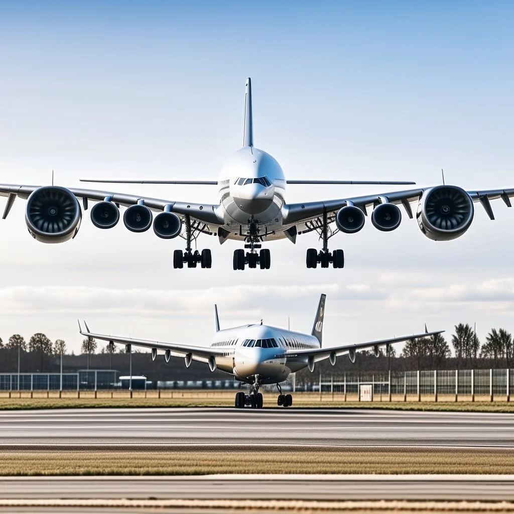 A picture of a plane about to take off from the ground, and the picture was taken from the side of the plane