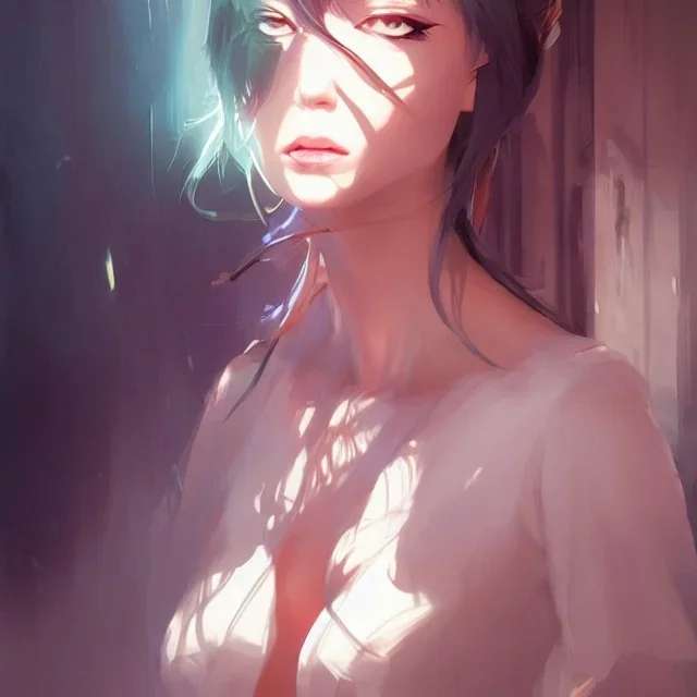 Insane pretty young woman. by wlop, ilya kuvshinov, krenz cushart, greg rutkowski, pixiv, sarah j. maas book cover style magician at the end of a corridor, smooth, sharp focus, d & d style, artstation, 4 k, hdr