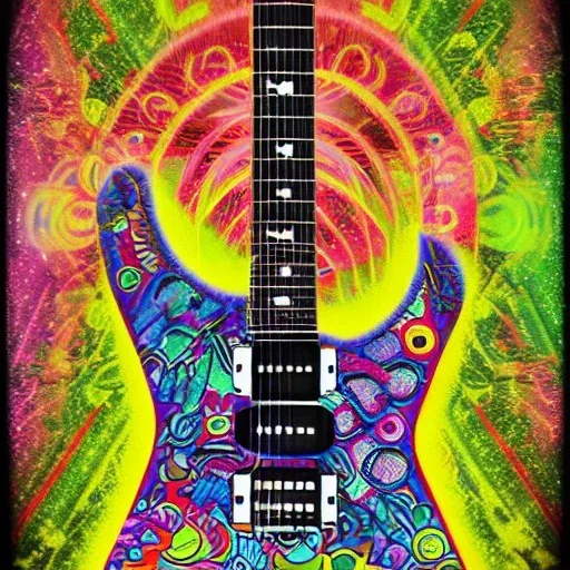 PEACE electric guitar PEACE psychedelic hippie trippy acid LSD PEACE made in japan GUITAR peacesign