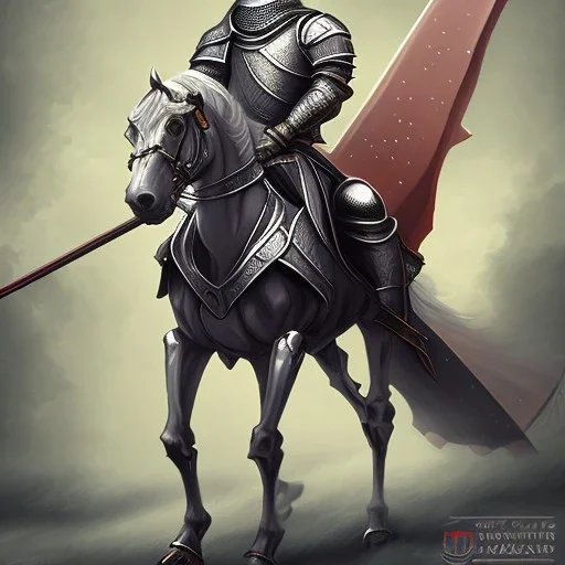  caballero medieval montado a caballo estilo anime berseker