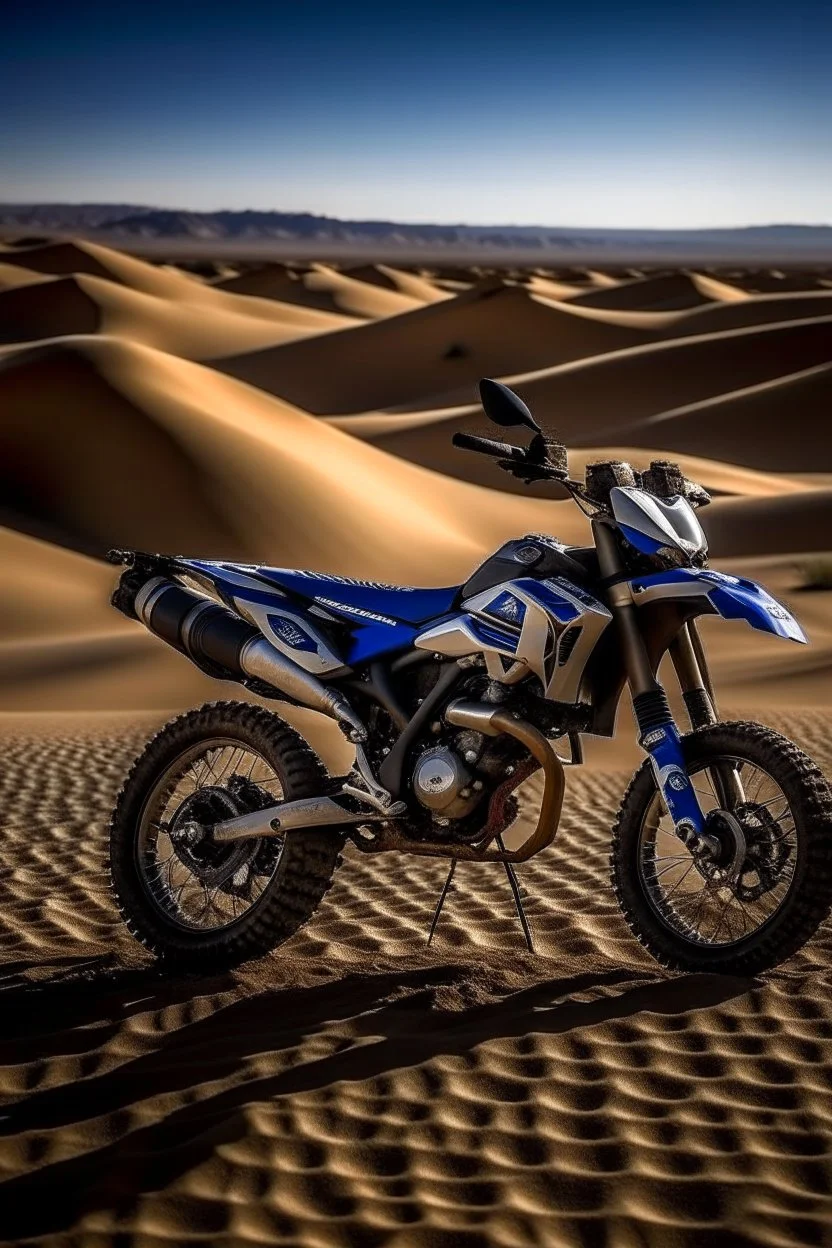 yamaha tenere 700 an a desert