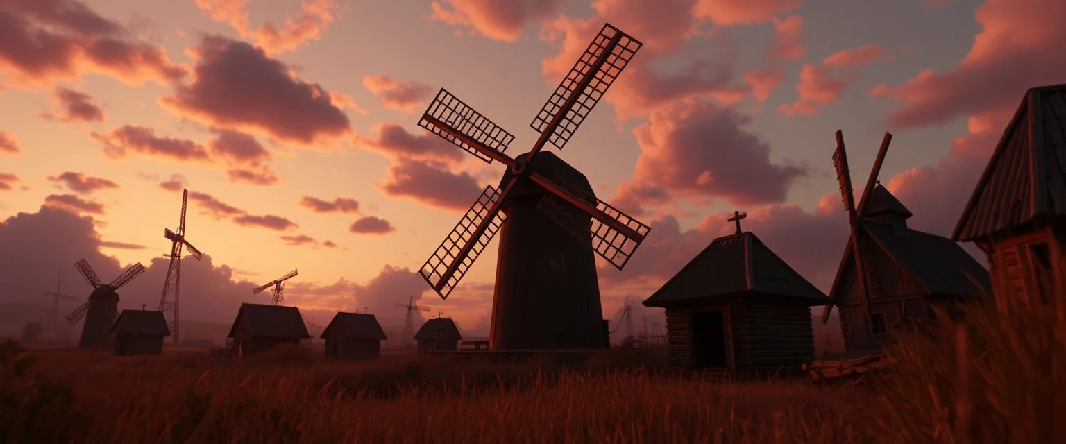 windmill scene from gorillaz music video