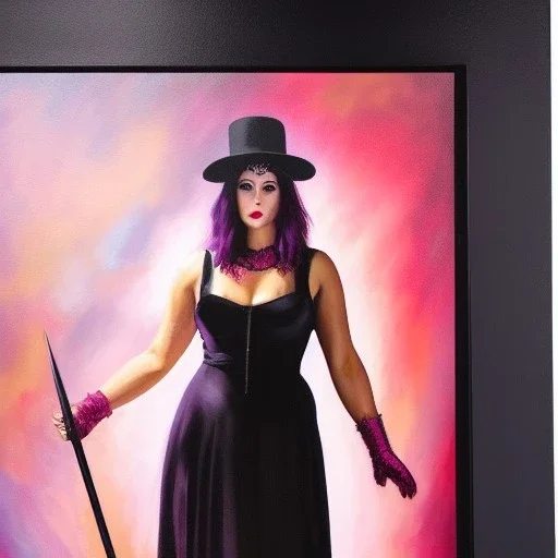 Full body portrait, painting, medium shot lady HealthGoth