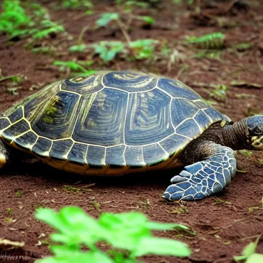 Turtle in the Amazon Rainforest