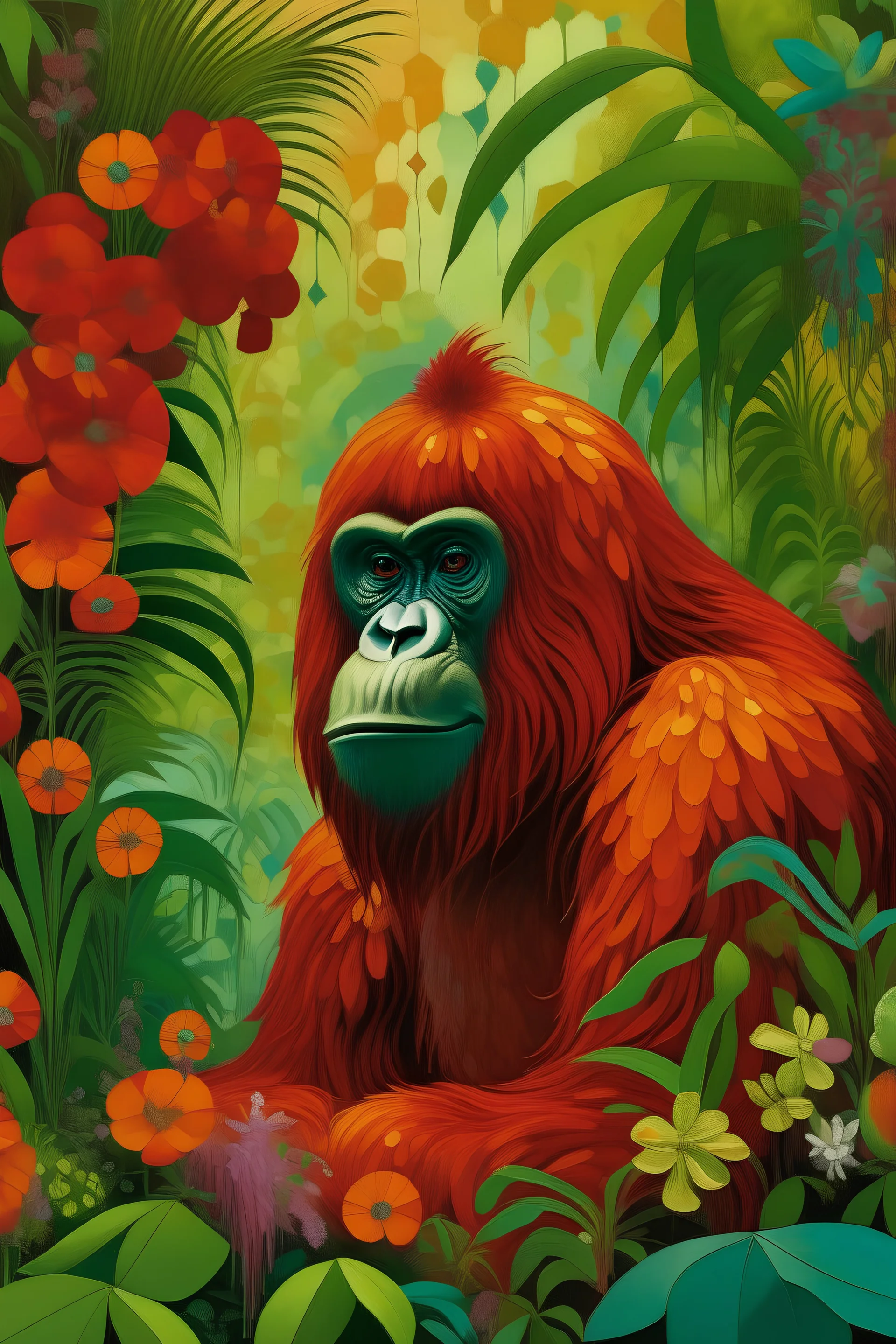 Abstract garden, Orangutan