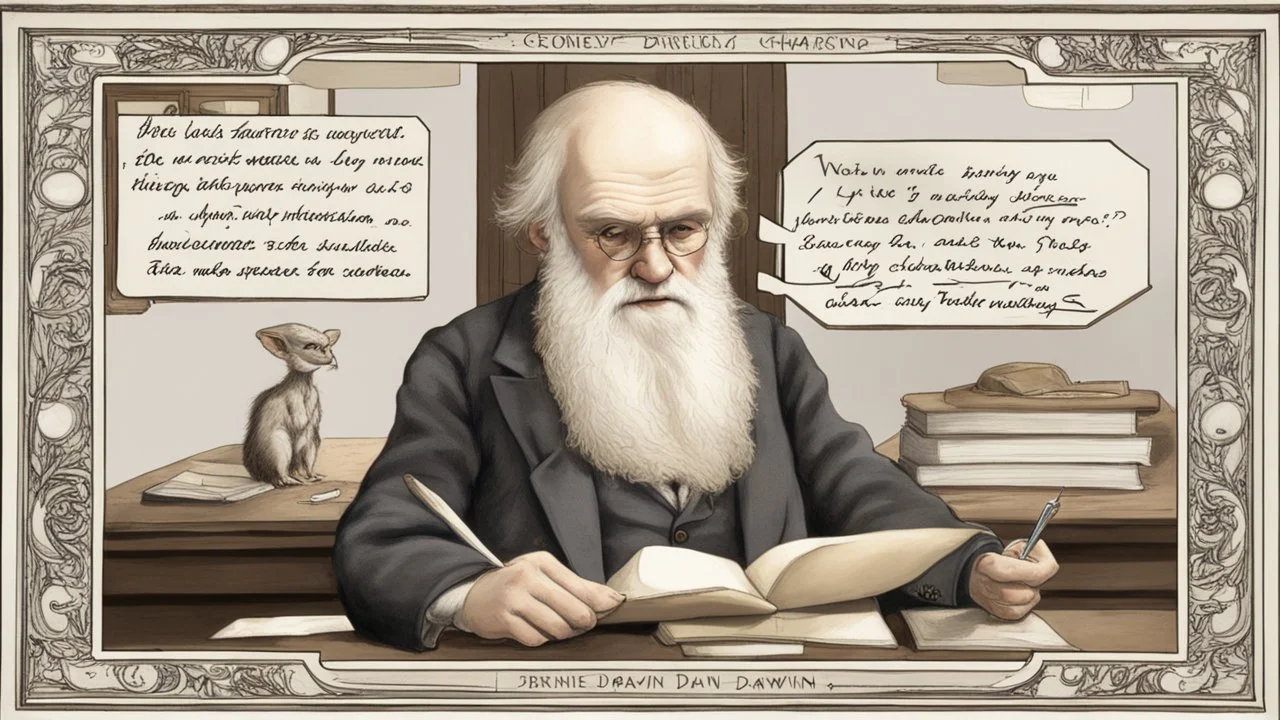 تشارلز داروين يكتب ملاحظات