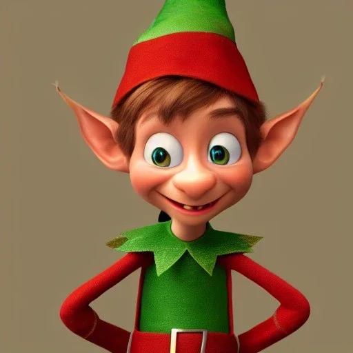 Portrait of a funny elf. Artist atelier background. pixar disney 4 k 3 d render funny animation movie oscar winning trending on artstation and behance, ratatouille style