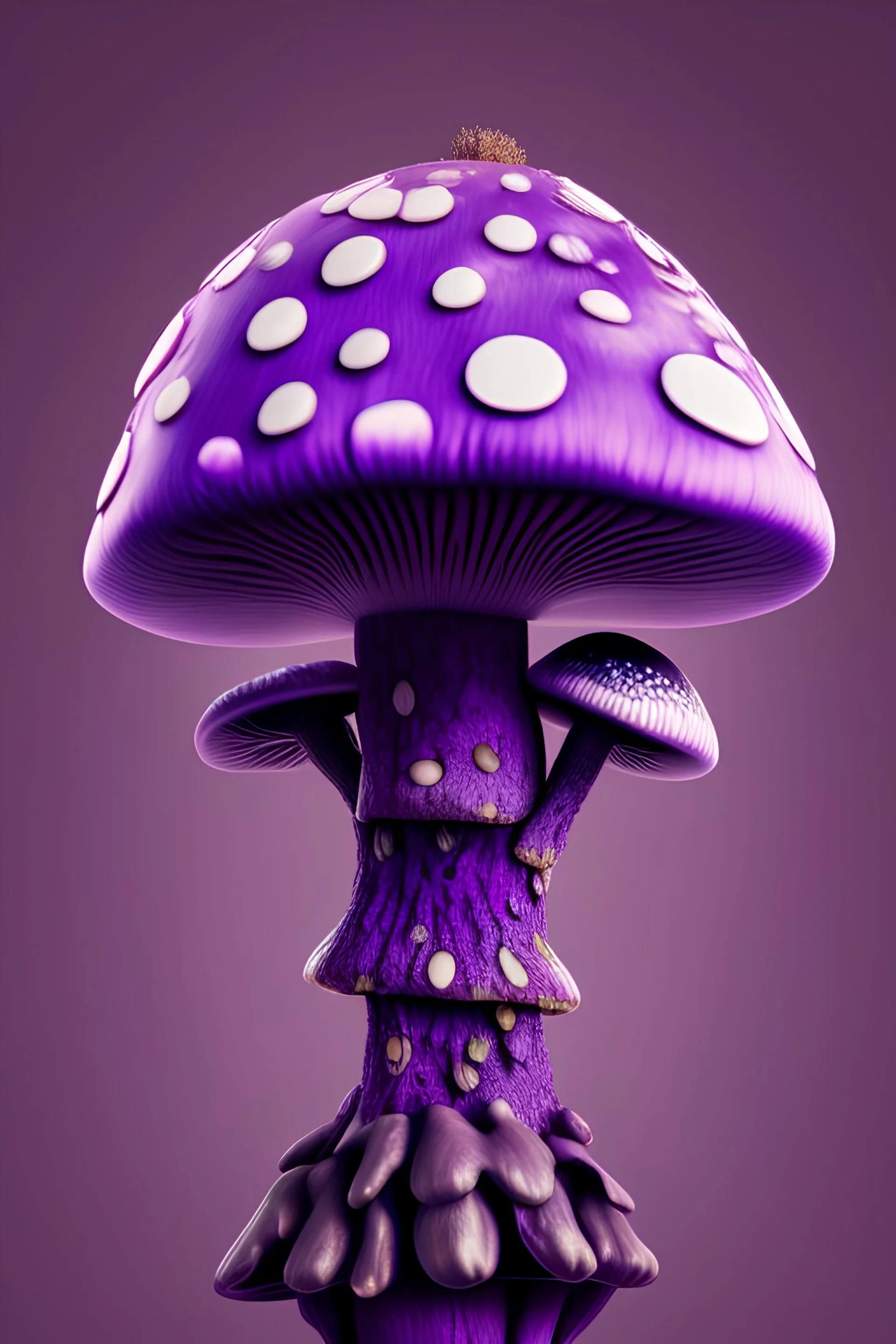 Purple humanoid mushroom