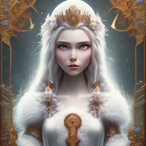 disney, epic white queen, crystal clear ice, majestic, ominous, wildflowers background, intricate, masterpiece, expert, insanely detailed, 4k resolution, retroanime style, cute big circular reflective eyes, cinematic smooth, intricate detail , soft smooth lighting, soft pastel colors, painted Rena