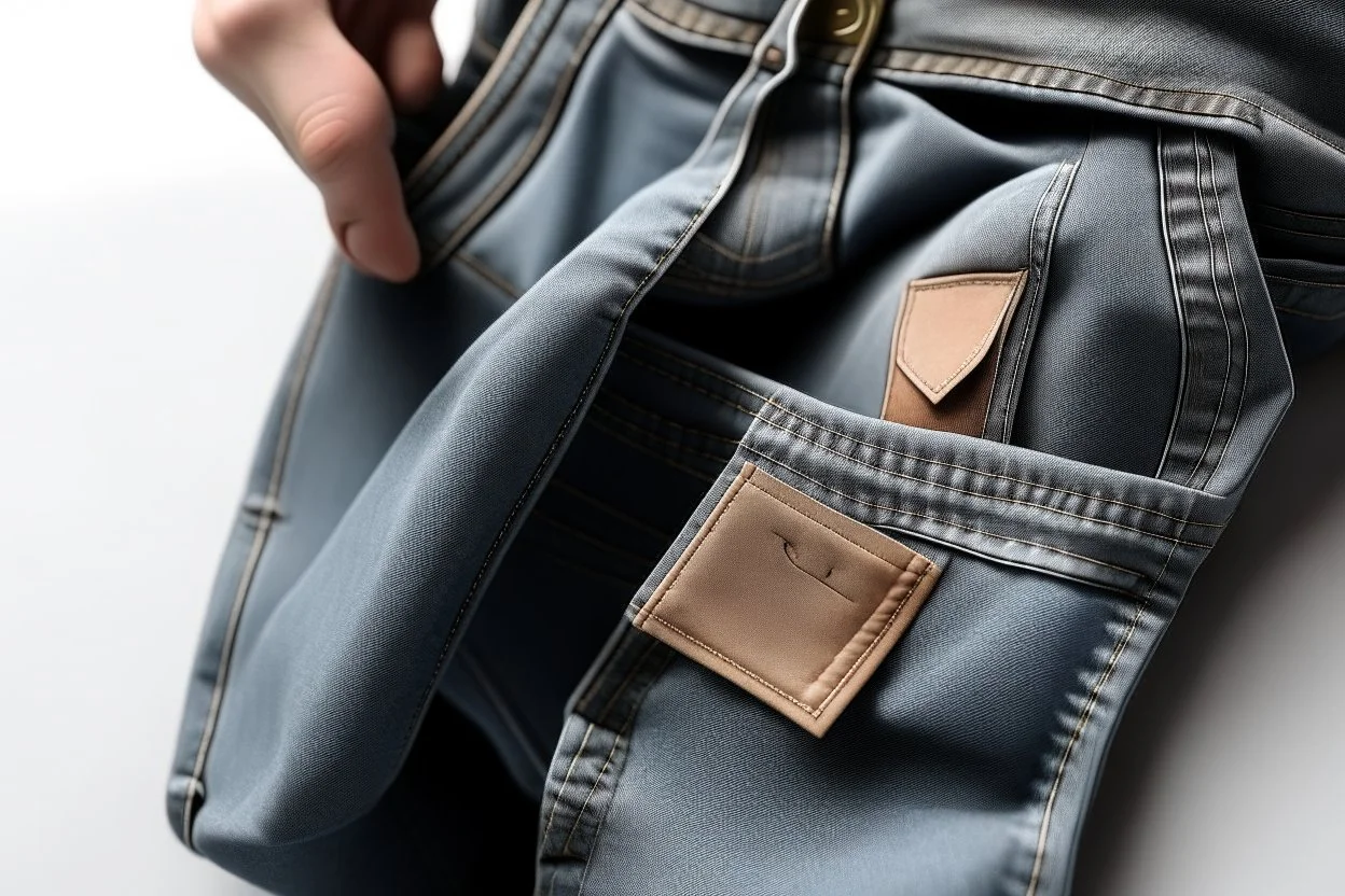 jean pocket with card coming out of pocket