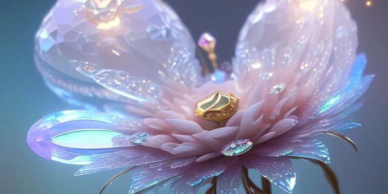 crystal subtle flower in a galactic ambiance beautiful fairy, transparent, delicate colors, in the foreground, full of details, smooth，soft light atmosphere, light effect，vaporwave colorful, concept art, smooth, extremely sharp detail, finely tuned detail, ultra high definition, 8 k, unreal engine 5, ultra sharp focus