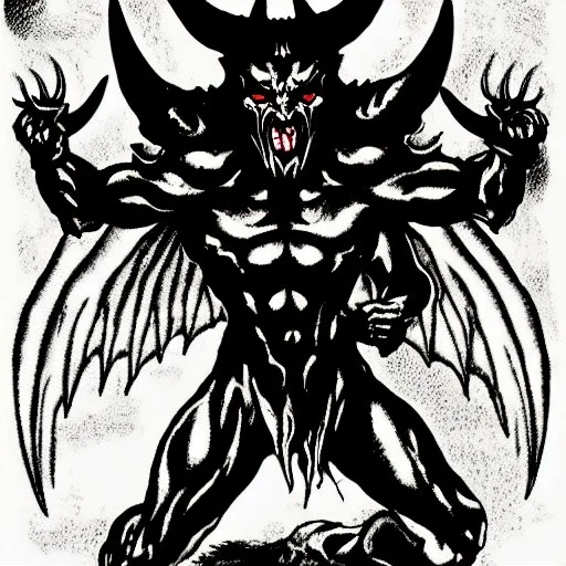 Devil demon satan king war code prophecy black and white masochist