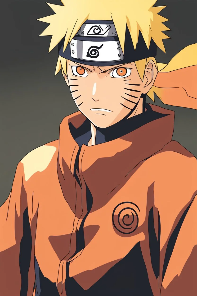 portrait of Naruto Uzumaki after a battle