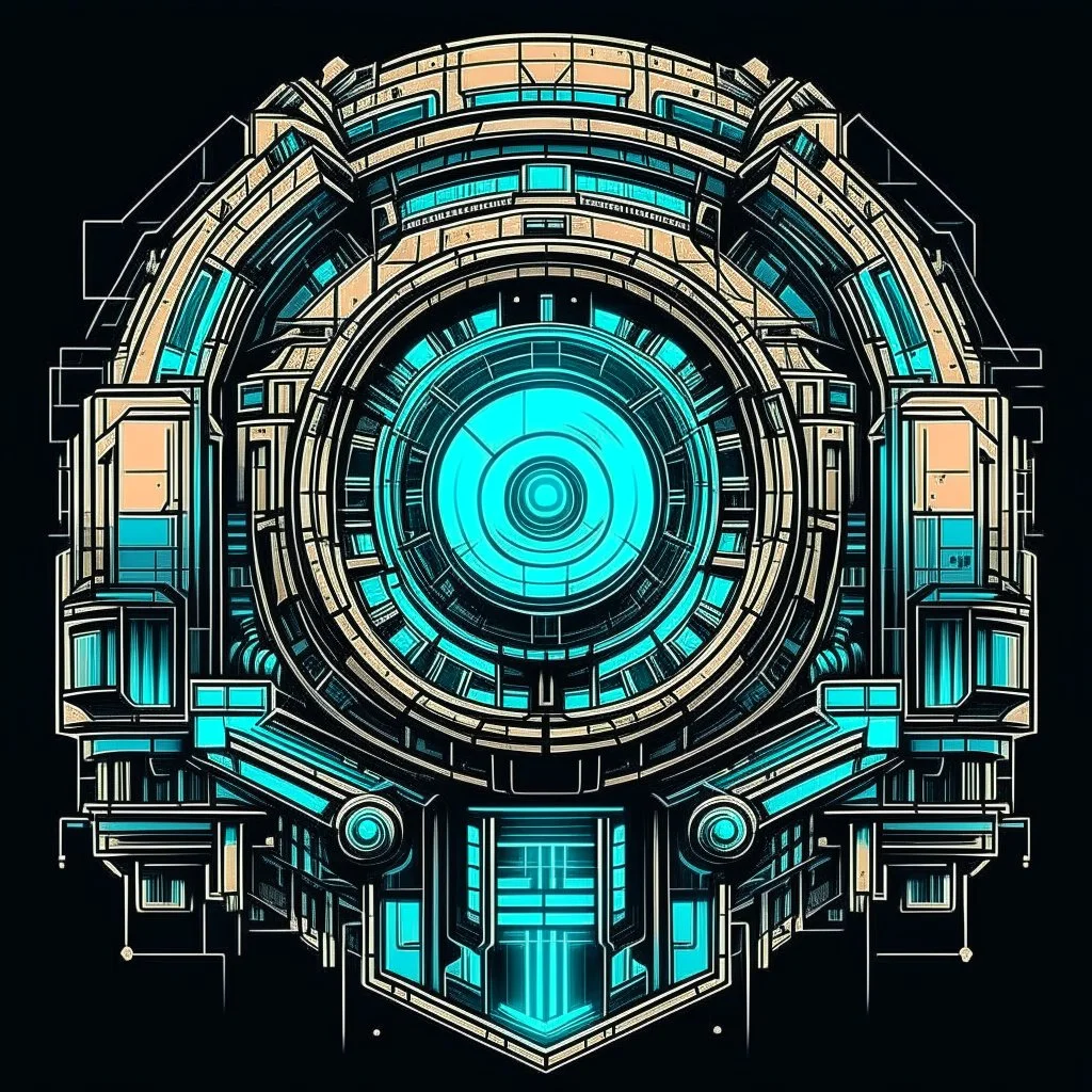 cyberpunk retro futuristic constriction sight for comics