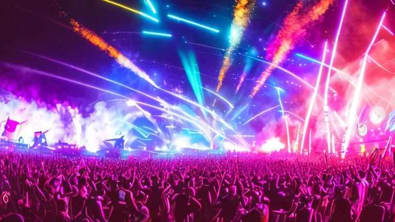 Create a visual Dystopian background representation of Dominus Sound hardstyle dance music festival, where music technology reigns supreme. Emphasize the dominance of dystopian digital elements with a sleek and powerful aesthetic. no text