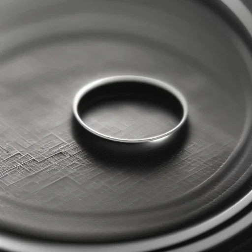 A close-up of a ring on a pedal, Macro lens, highly detailed