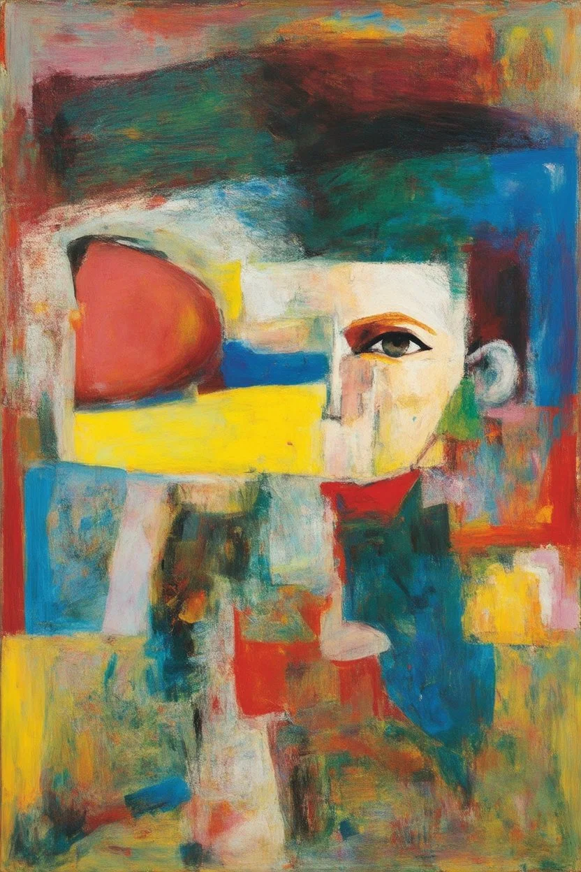The fear that breaks it's own heart, you can’t see God at all; a surreal admixture of Sidney Nolan and Paul Klee