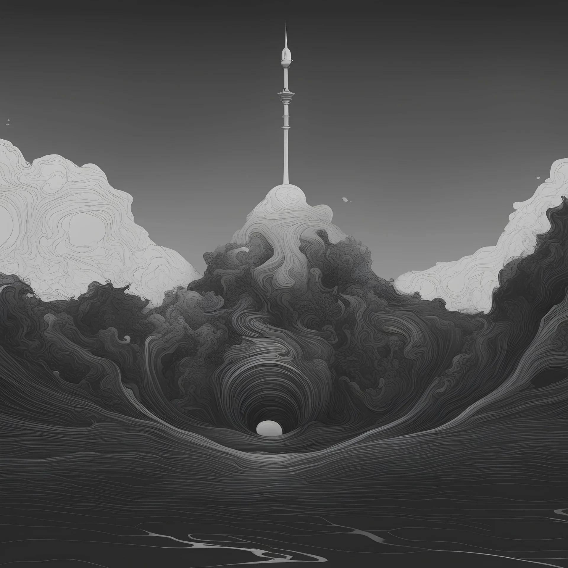 dark fluid cover minimal