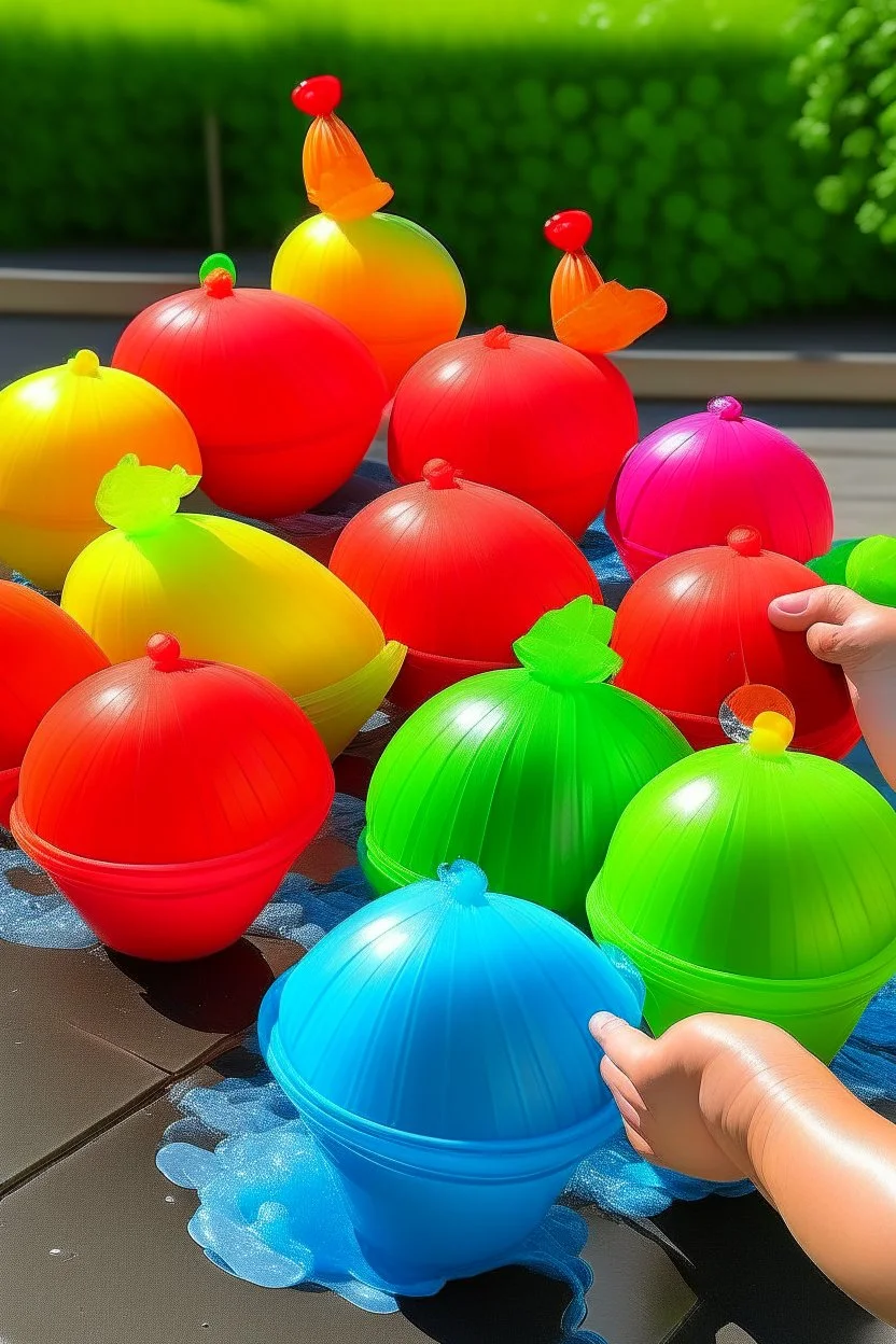 Chili fill water balloons