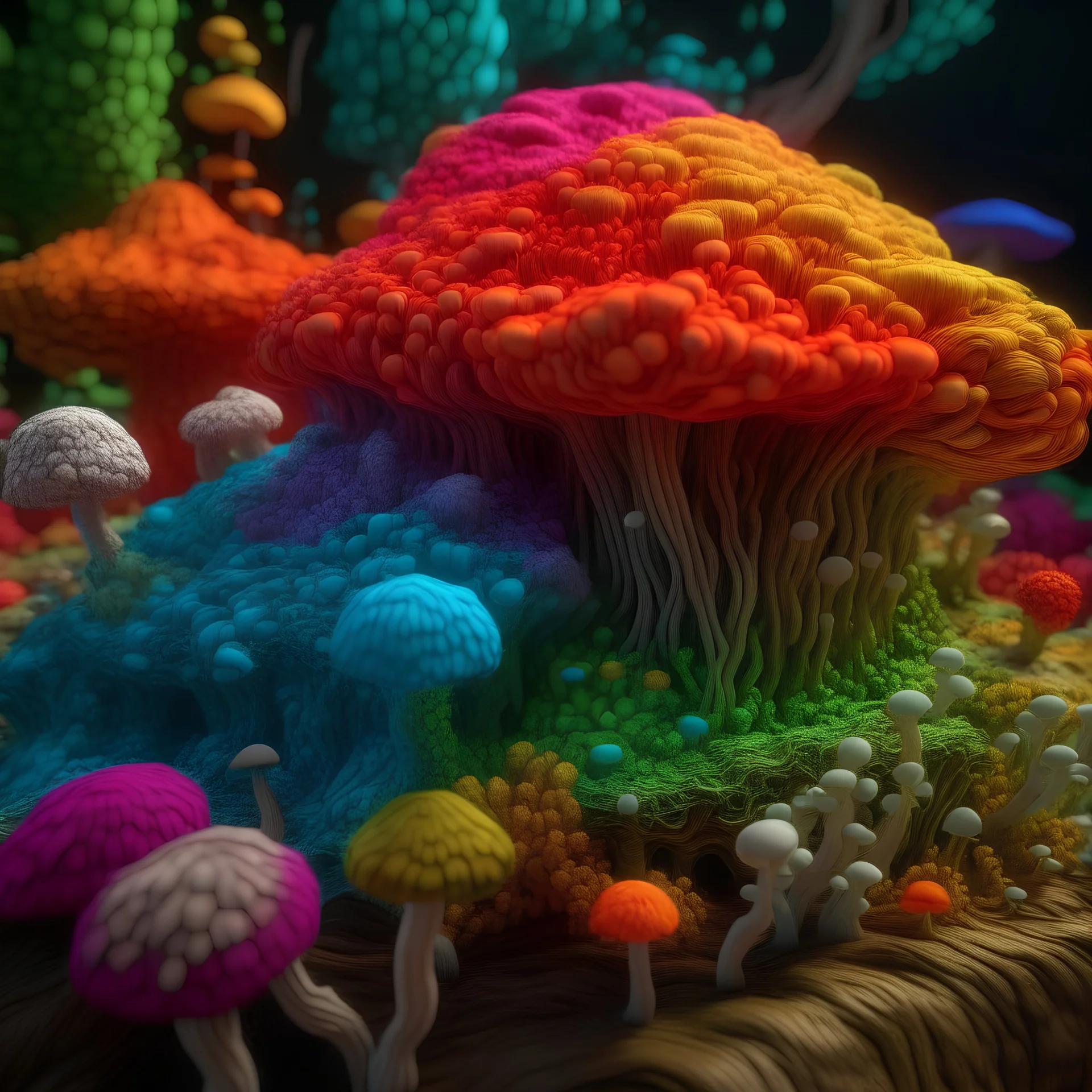 MYCELIUM NETWORK ULTRA REALISTIC MODEST VIVID COLORS