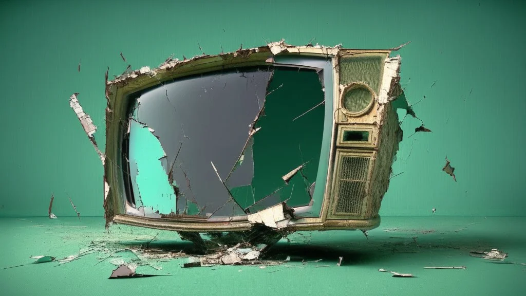 broken flatscreen television