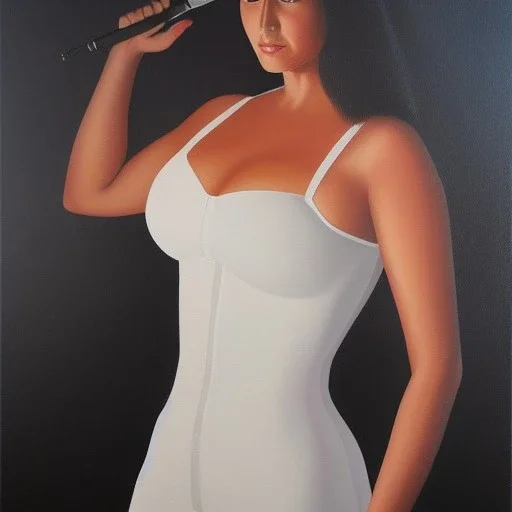 Full body portrait, painting, medium shot lady Safetycore