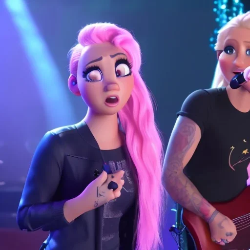 pinkie pie vocalista feminina da banda Linkin park com a cantora kesha cantando junto em los Angeles ao vivo